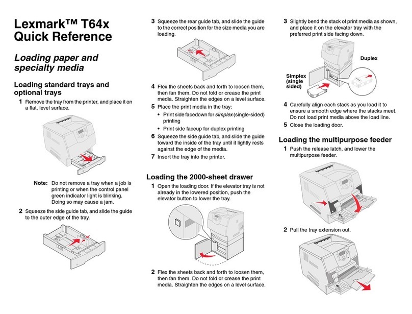 Lexmark T64x Quick reference guide