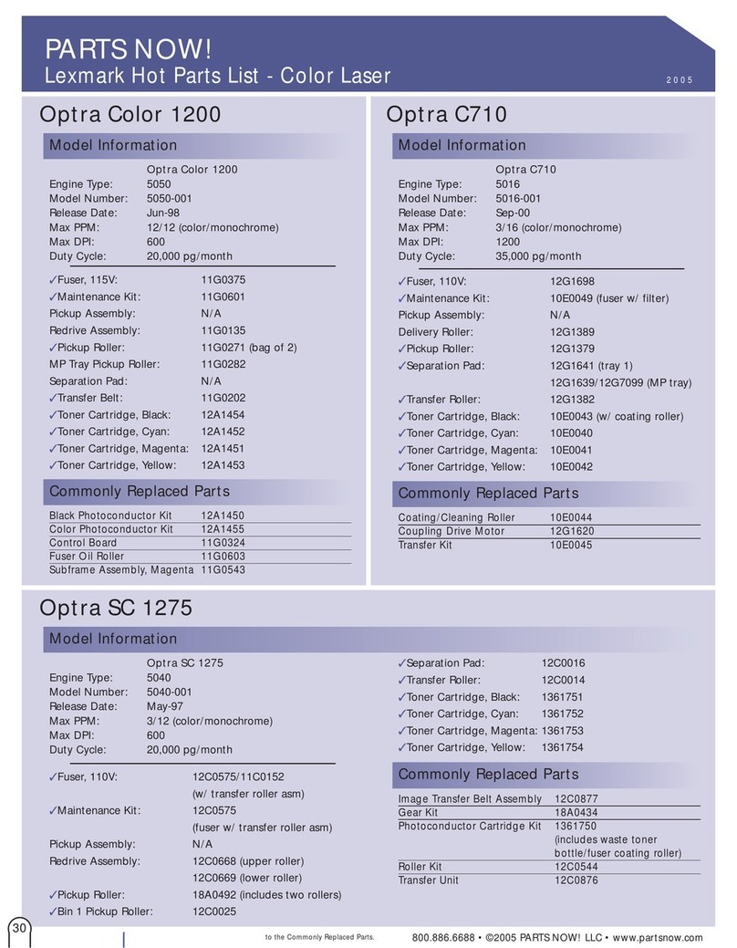 Lexmark Optra C710 User manual
