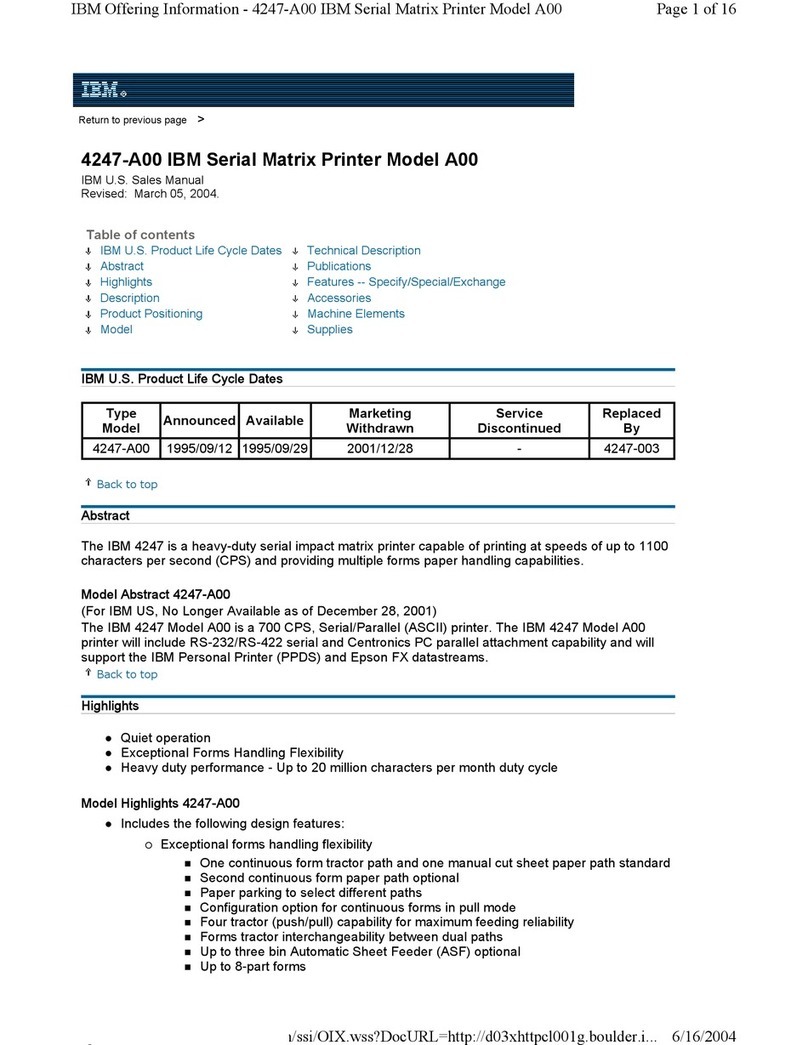 IBM Model A00 User manual