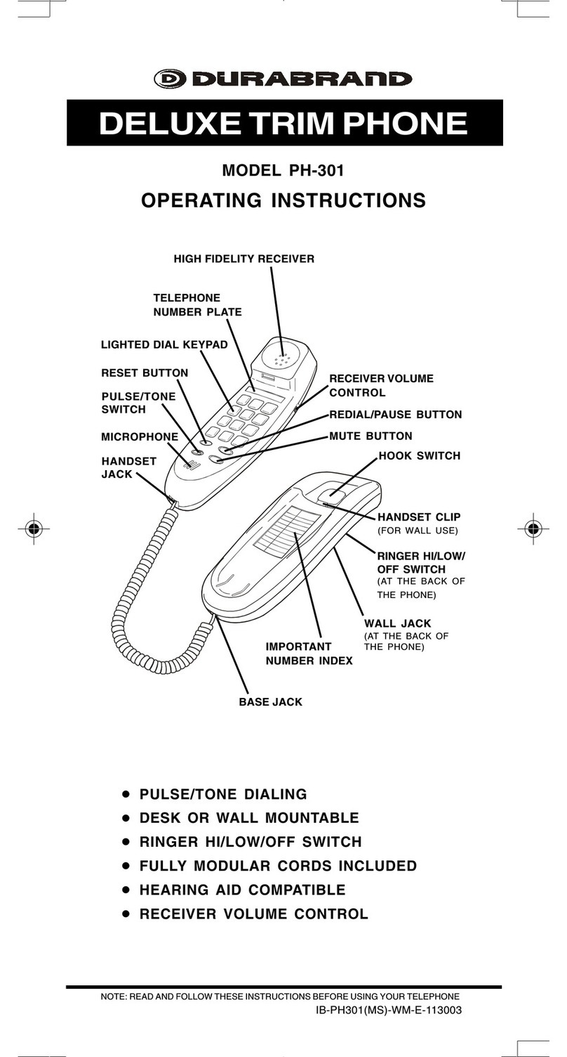Durabrand PH-301 operating instructions