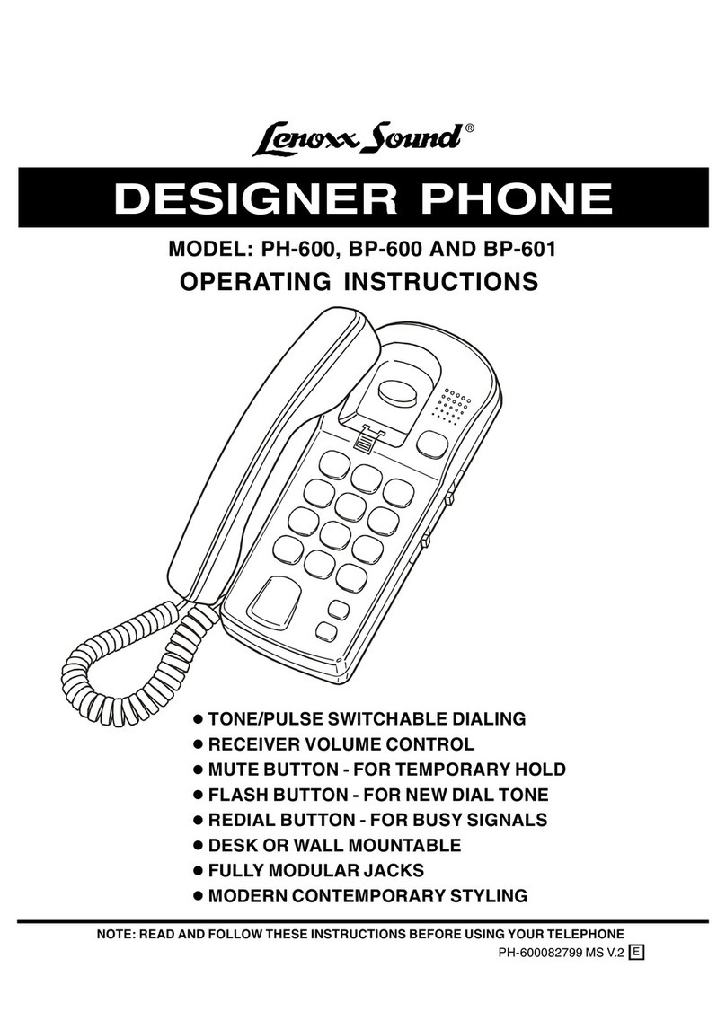 Lenoxx 601 operating instructions