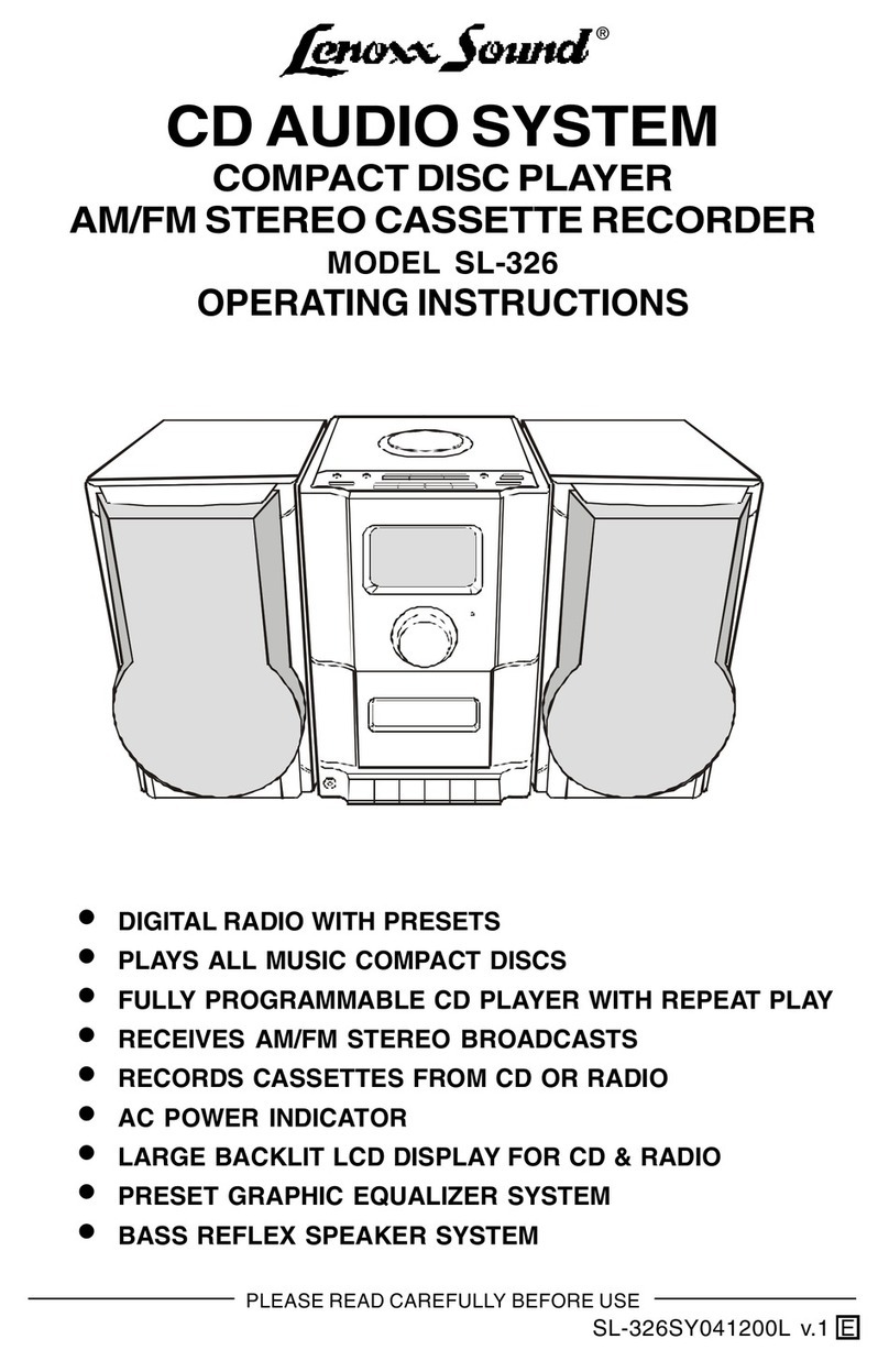 Lenoxx Lenoxx Sound SL-326 User manual
