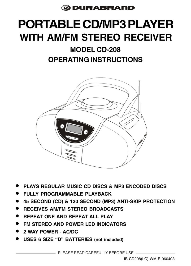 Durabrand CD-208 operating instructions