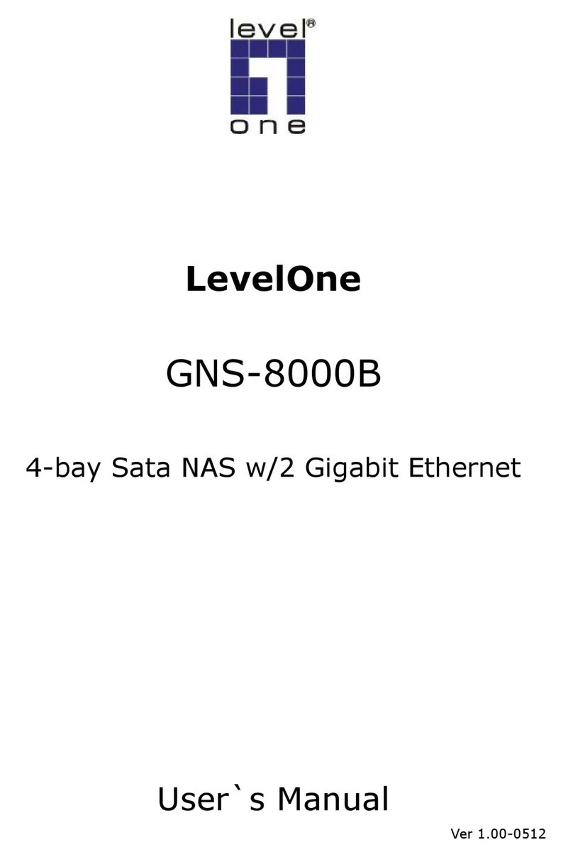 LevelOne 4-bay Sata NAS w/2 Gigabit Ethernet... User manual