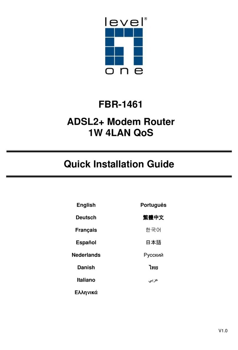 LevelOne ADSL2 FBR-1461 User manual