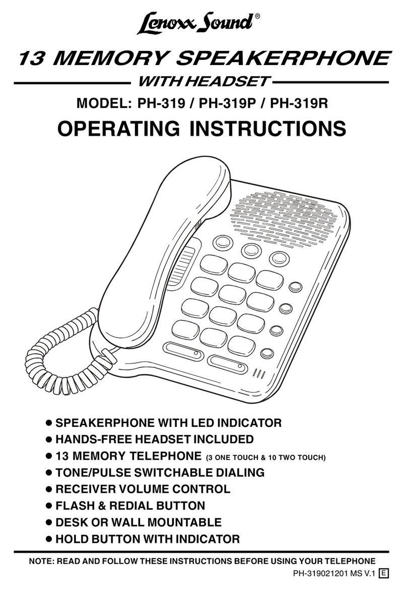 Lenoxx PH-319 operating instructions