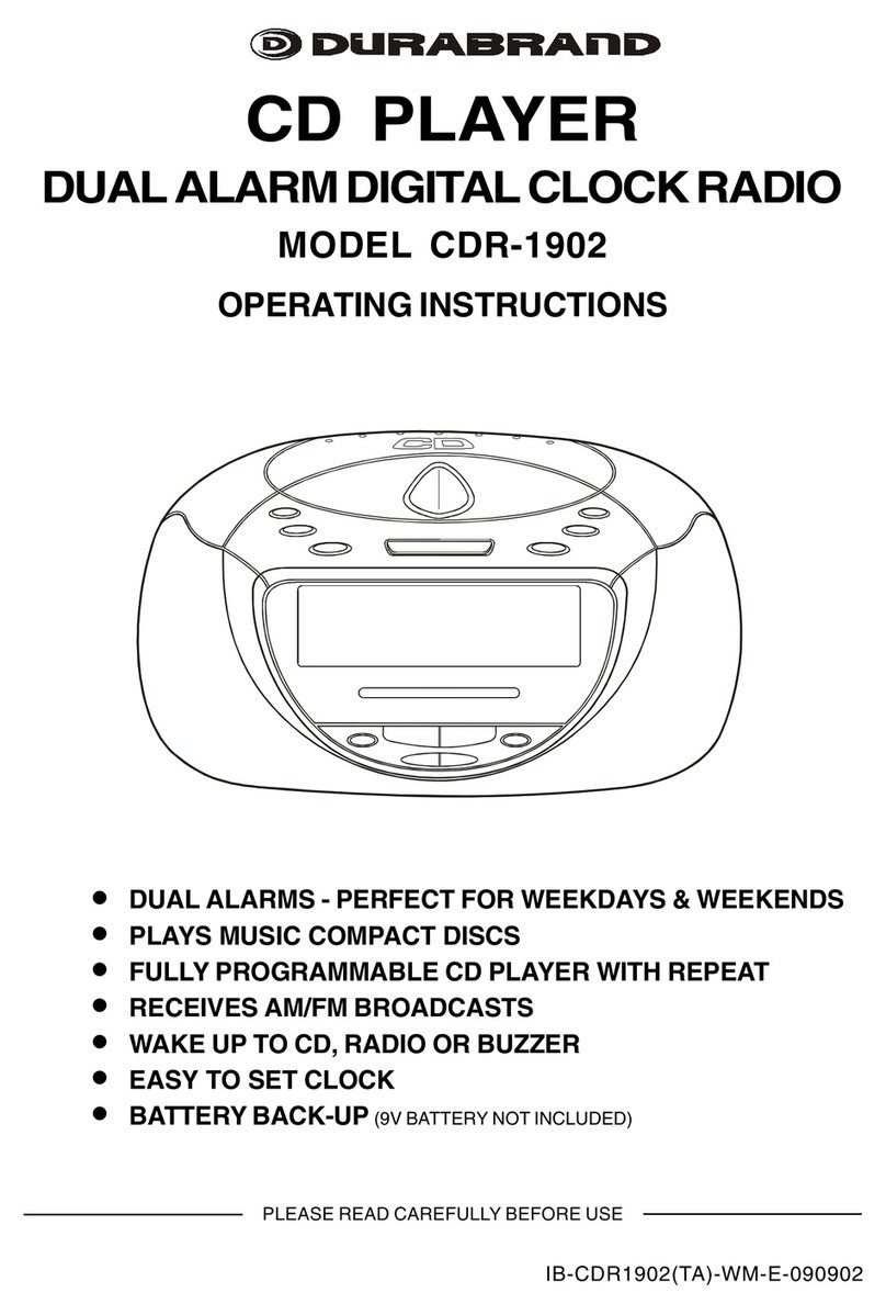 Durabrand CDR-1902 operating instructions