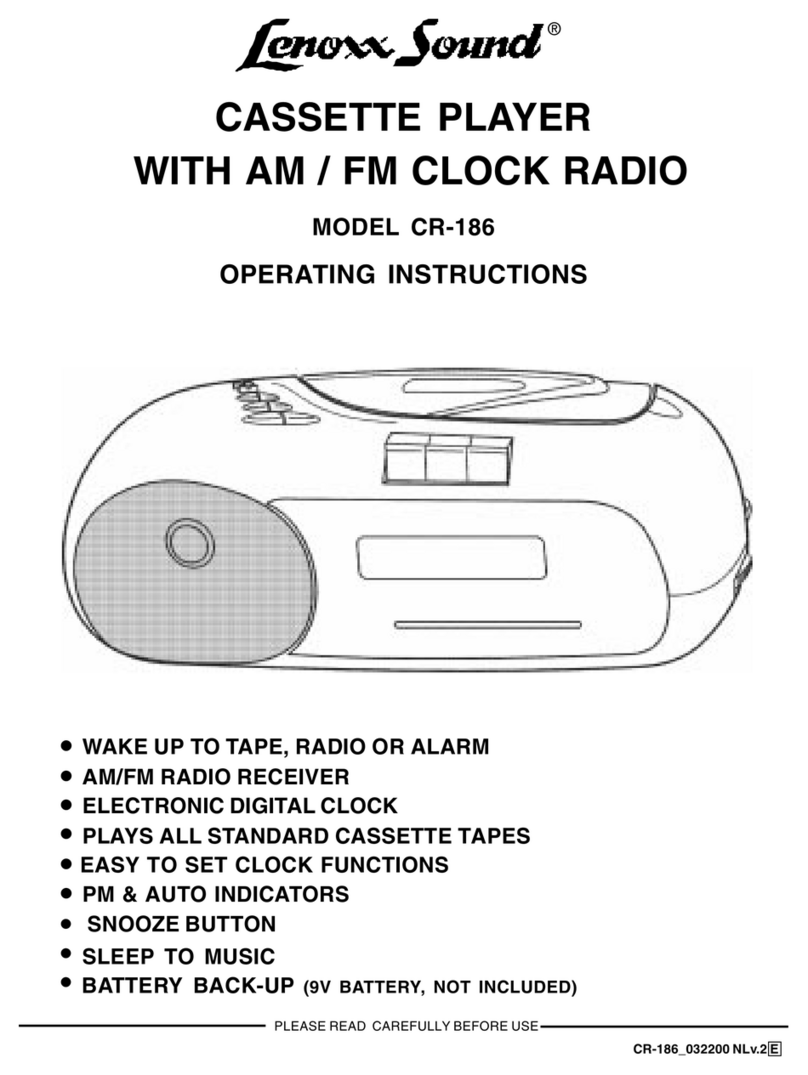 Lenoxx CR-186 User manual