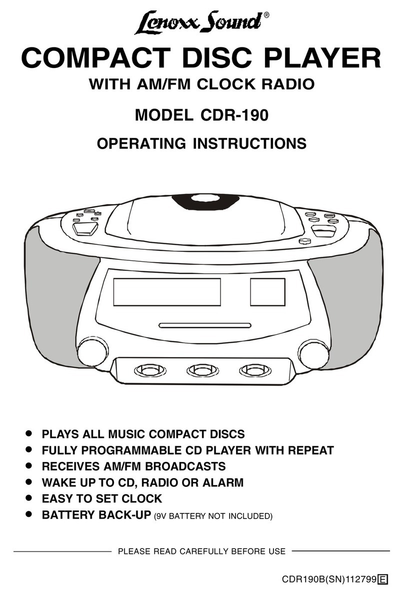 Lenoxx CDR-190 operating instructions