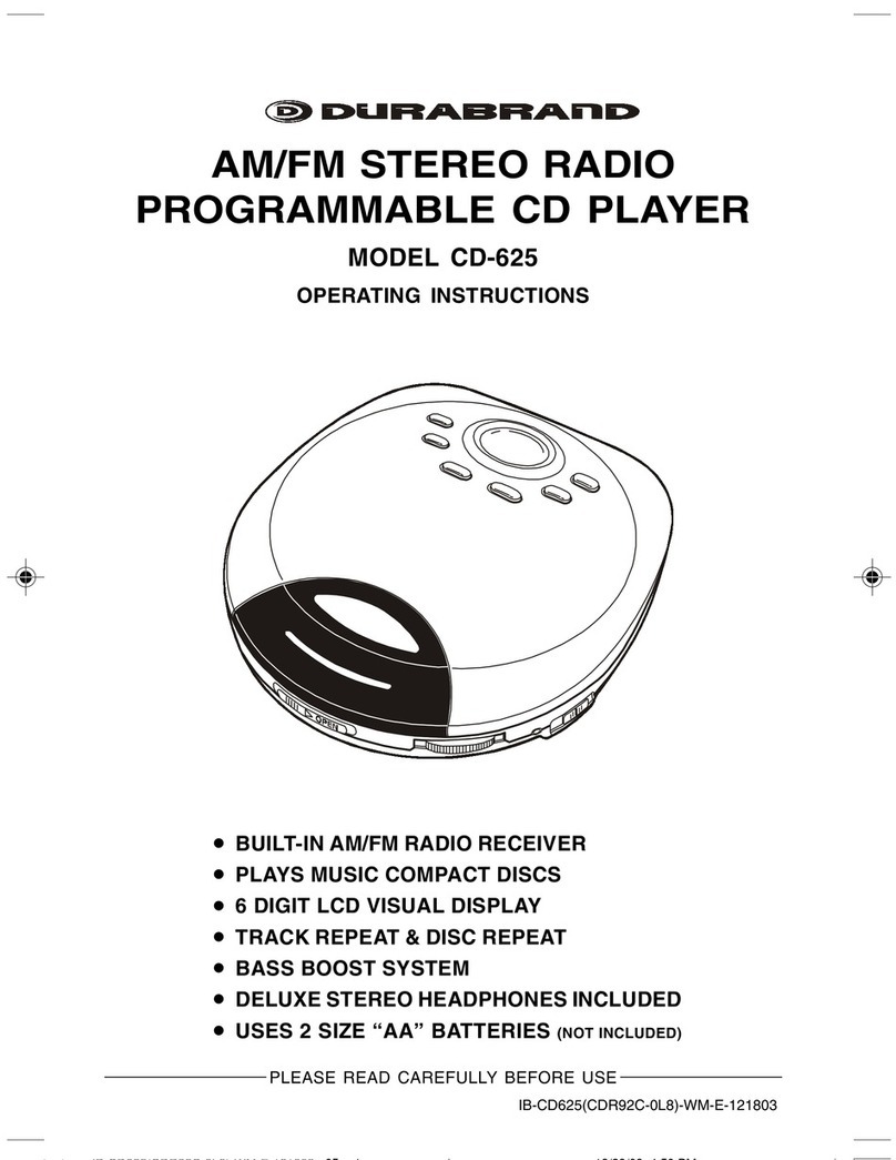 Lenoxx CD-625 User manual