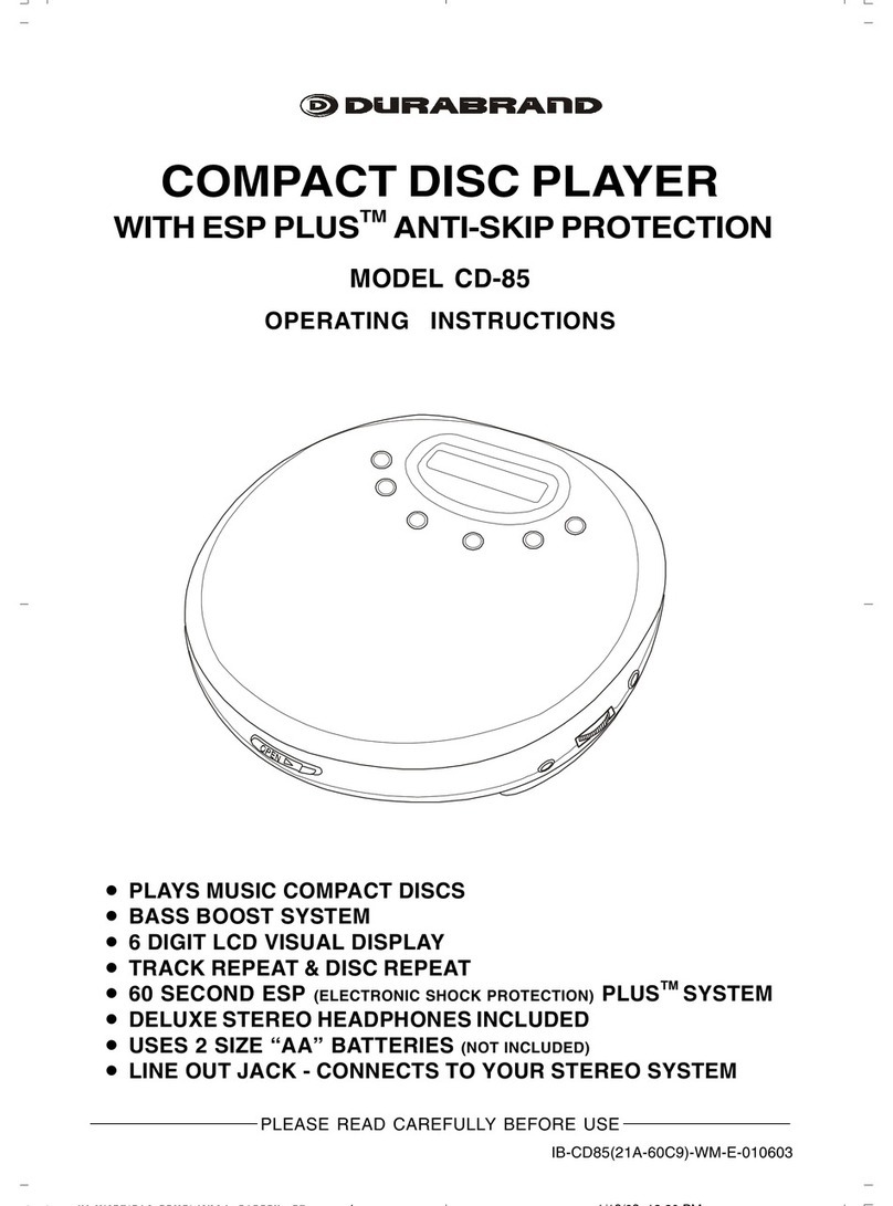 Lenoxx CD-85 operating instructions