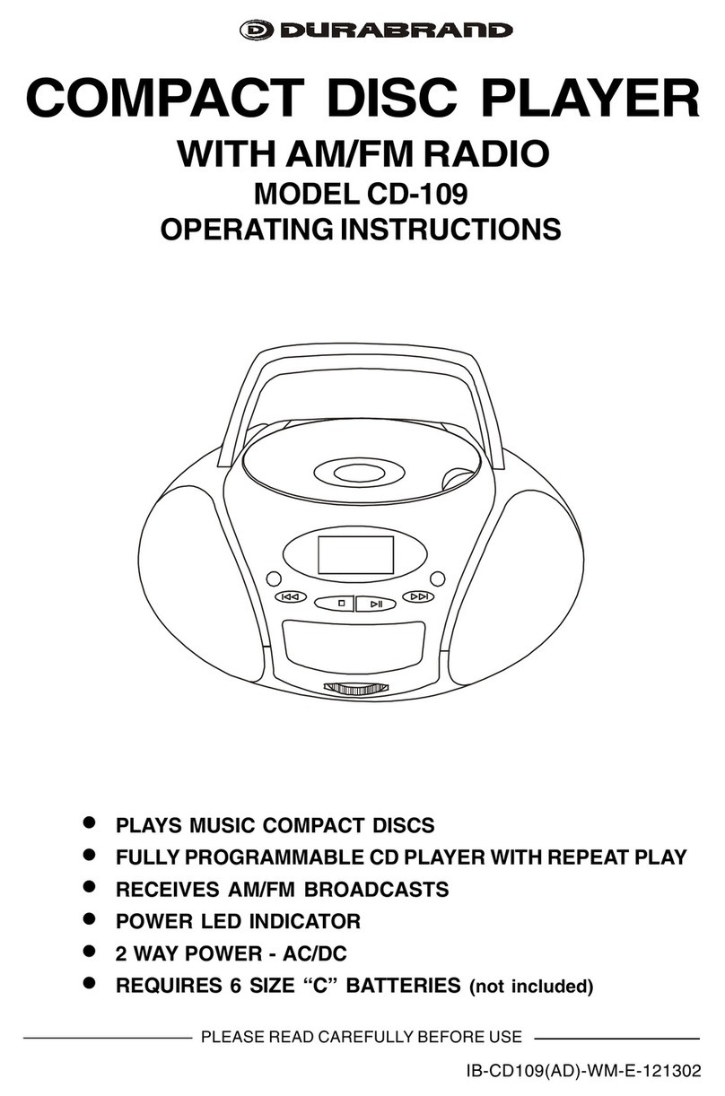 Durabrand CD-109 User manual