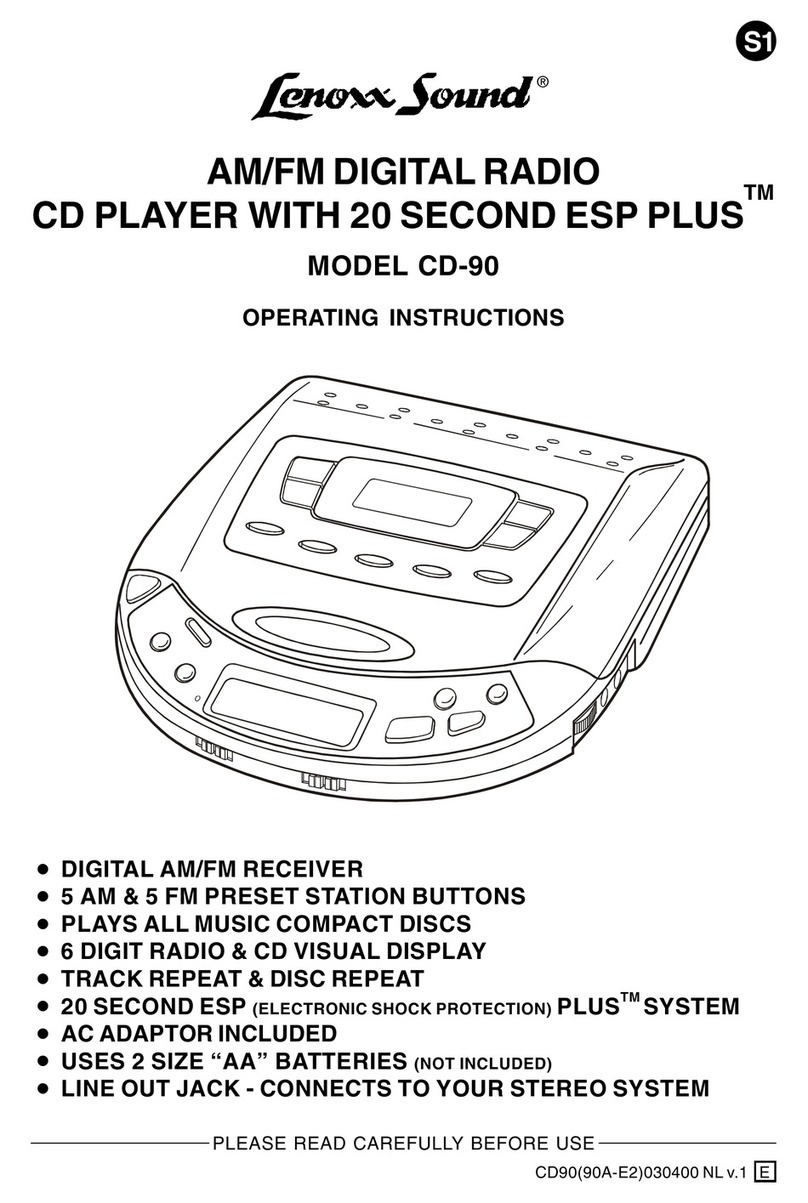 Lenoxx CD-90 User manual