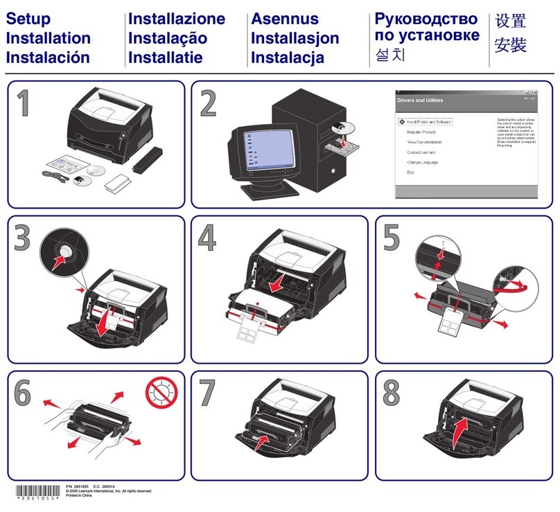 Lexmark E238 Setup & installation