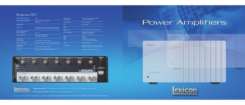 Lexicon GX-7 User manual Lexicon GX-7 User manual
