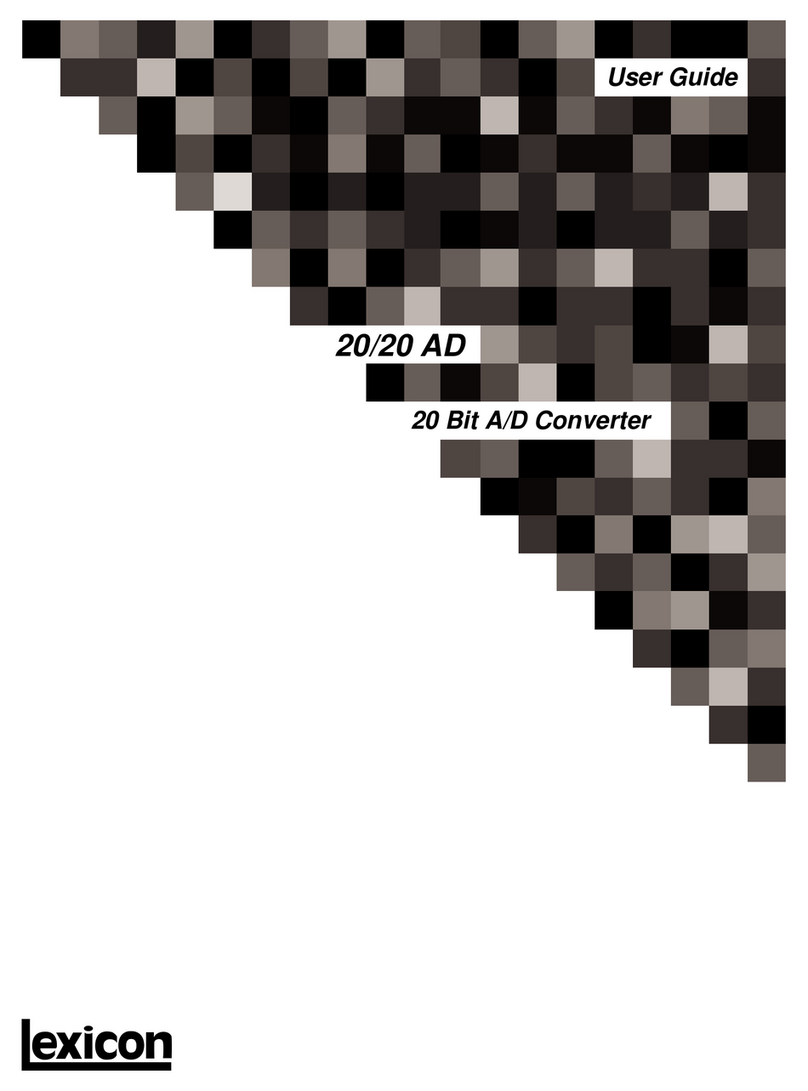 Lexicon 20/20 AD User manual