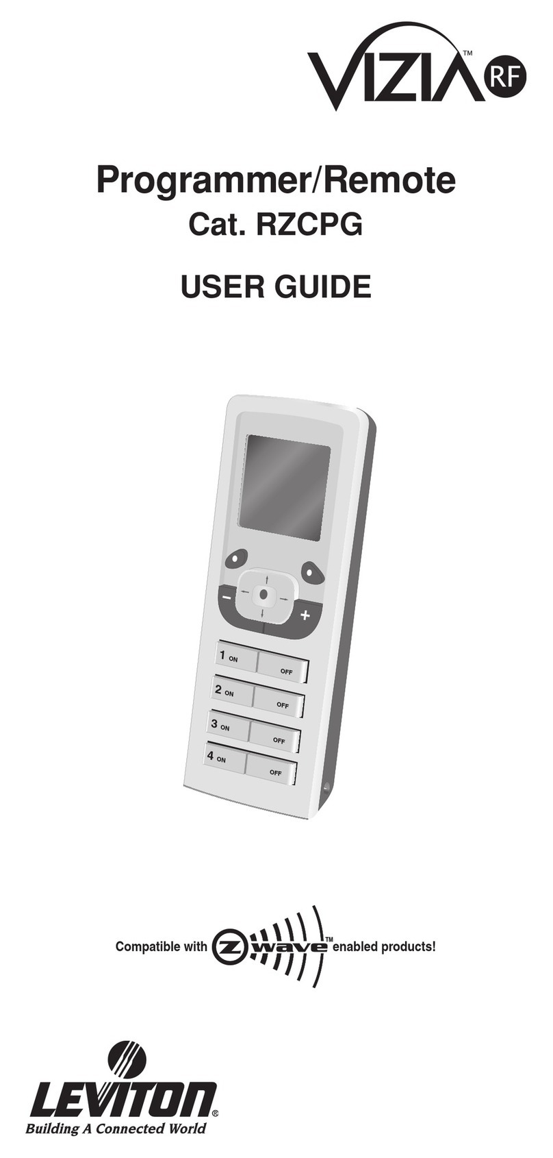 Leviton Programmer/Remote User manual