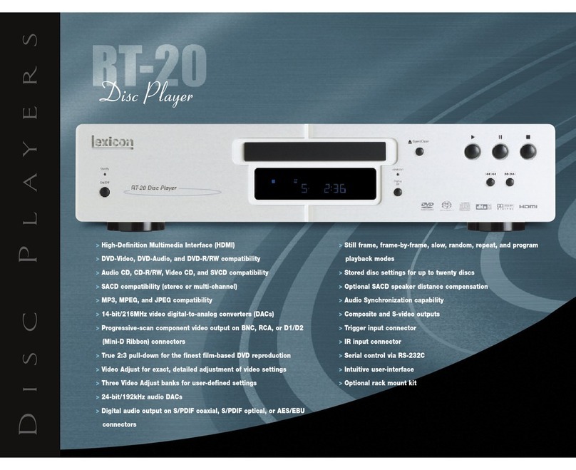 Lexicon RT-20 User manual