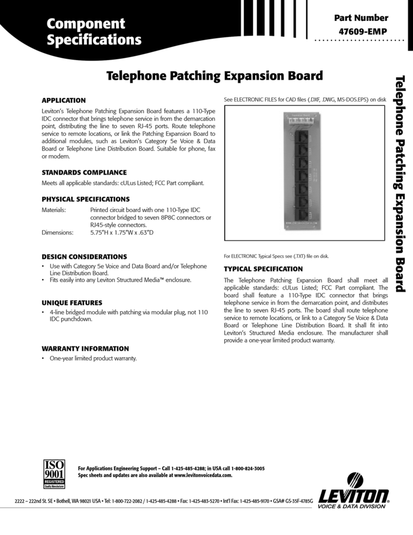 Leviton LE-47609EMP User manual