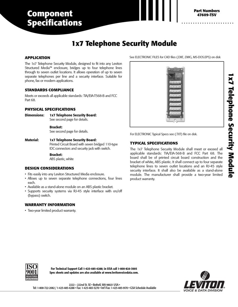 Leviton 47609-TSV User manual