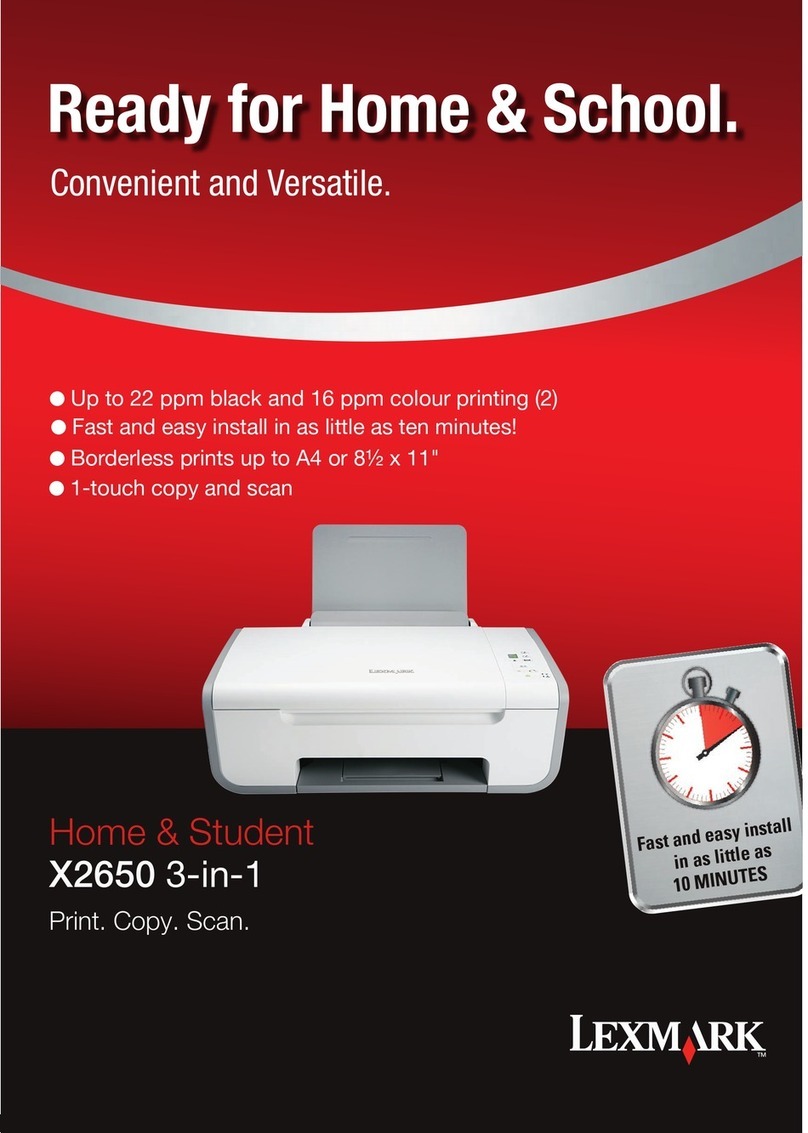 Lexmark X2650 - Color Printer 3-IN-1 User manual