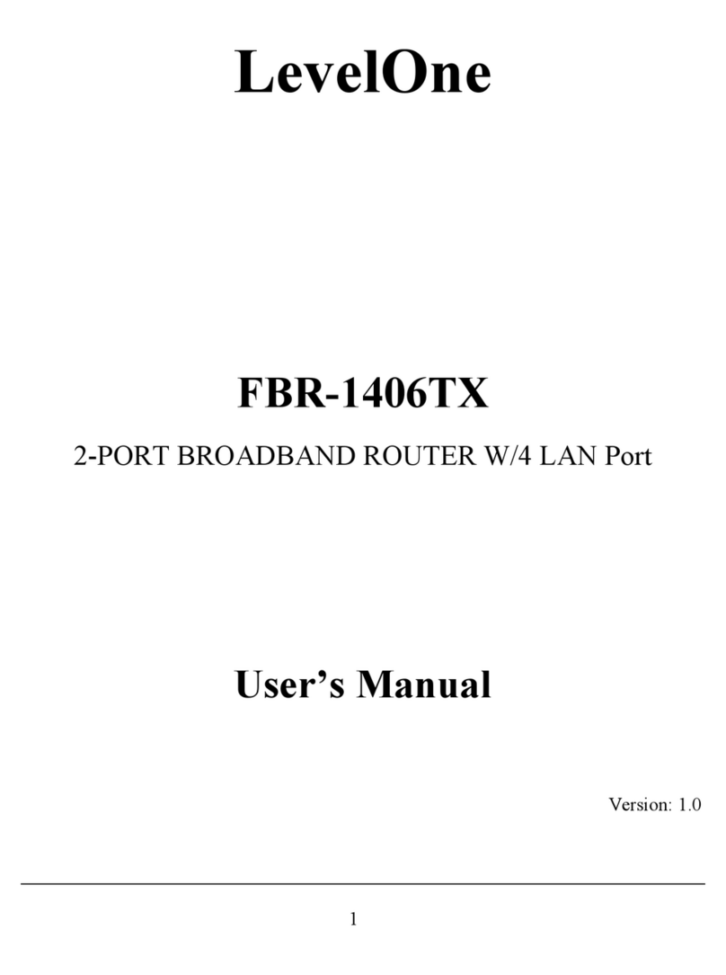 LevelOne FBR-1406TX User manual