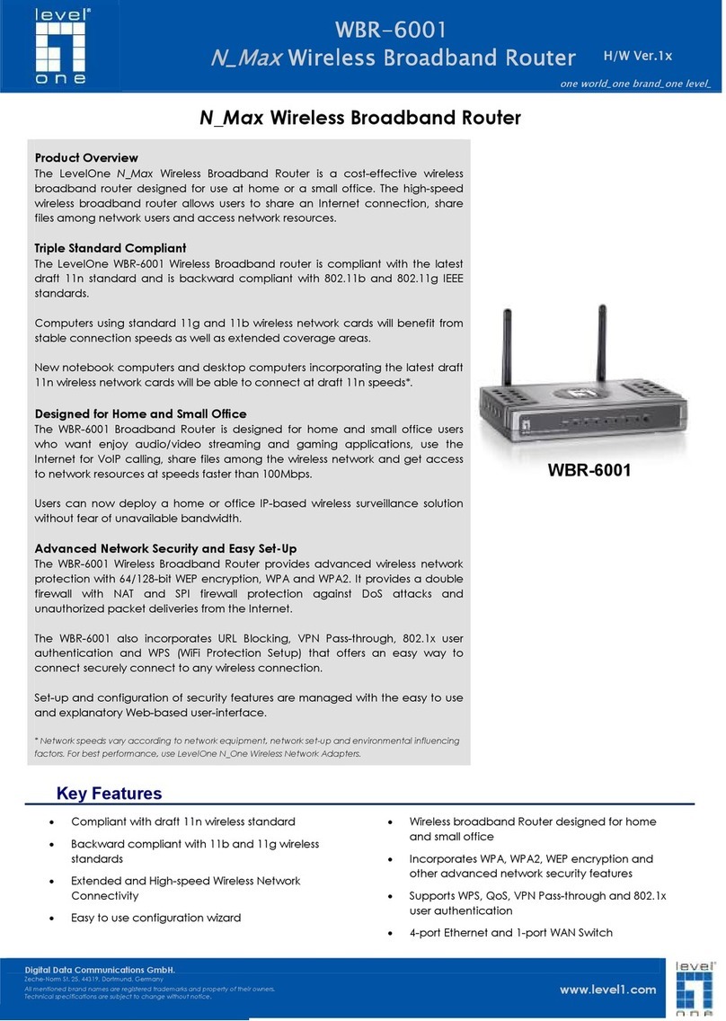 LevelOne WBR-6001 User manual LevelOne WBR-6001 User manual