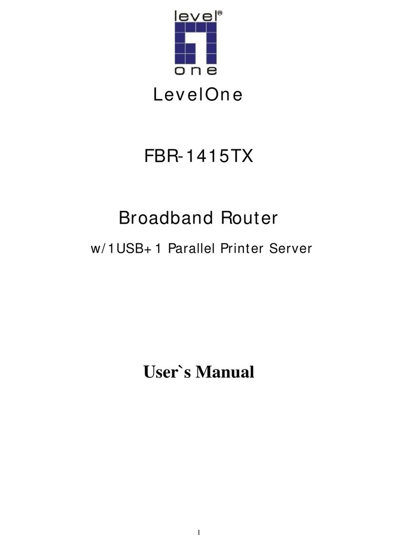 LevelOne NetCon FBR-1415TX User manual