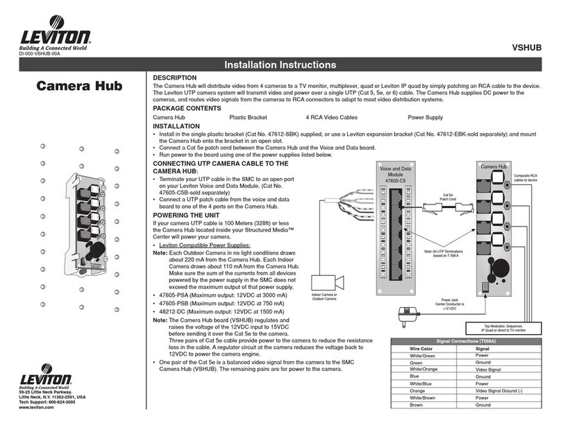 Leviton VSHUB installation instructions
