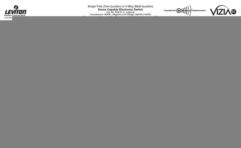 Leviton Scene Capable Electronic Switch installation instructions