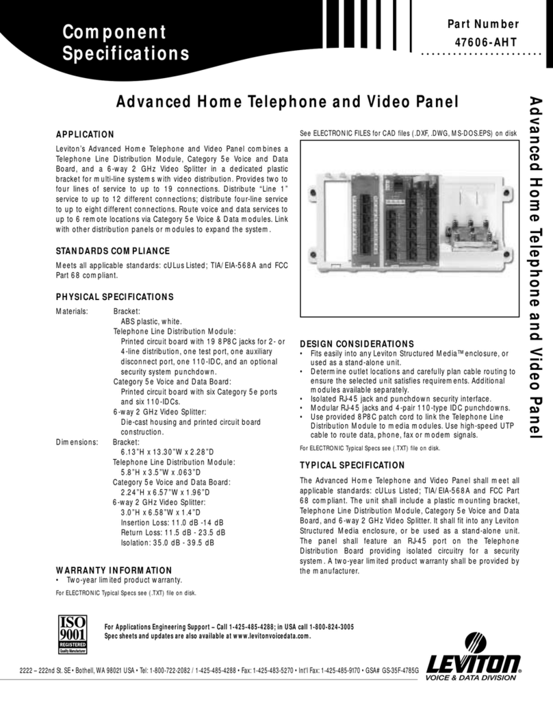 Leviton 47606-AHT User manual