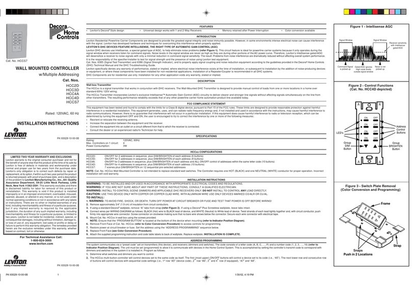 Leviton Decora HCC2D installation instructions