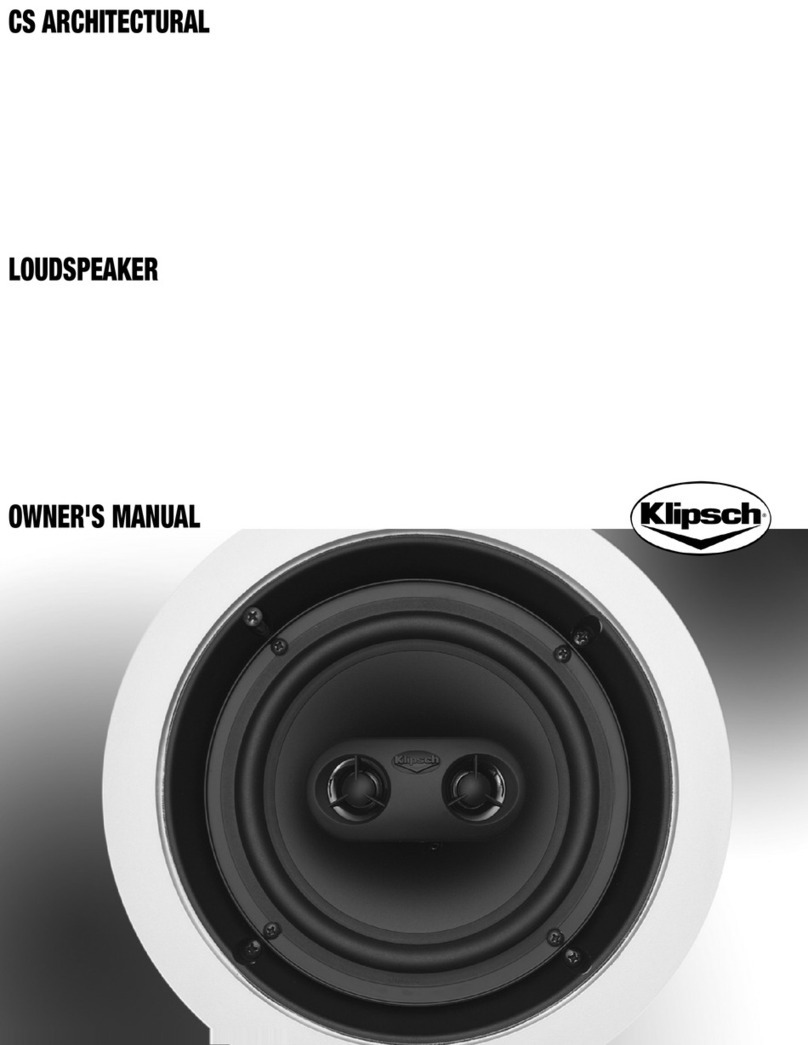 Klipsch CS Architectural User manual