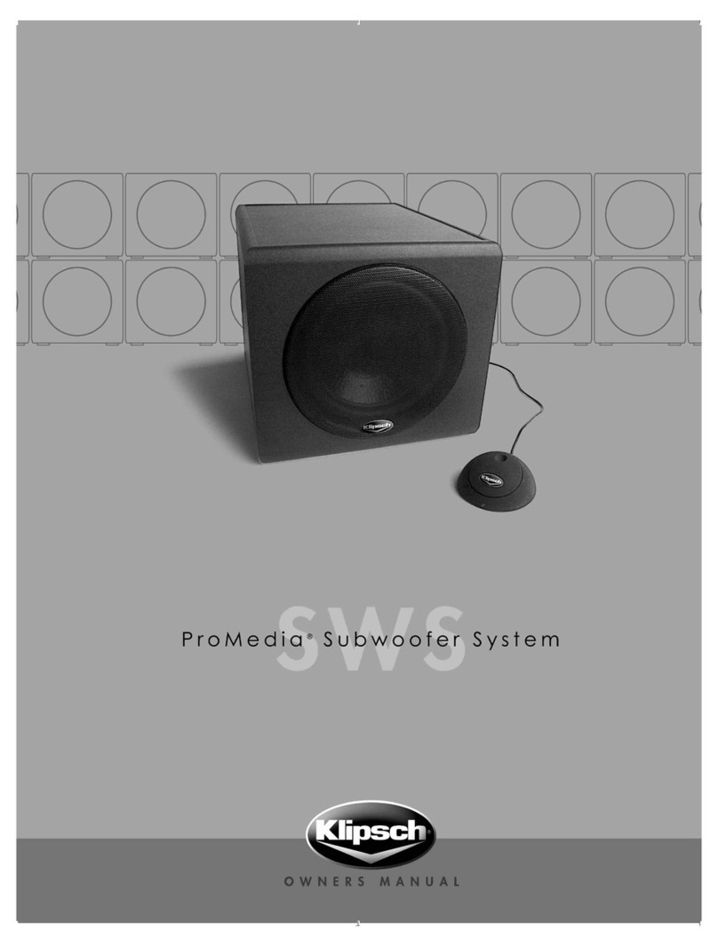 Klipsch SWS User manual