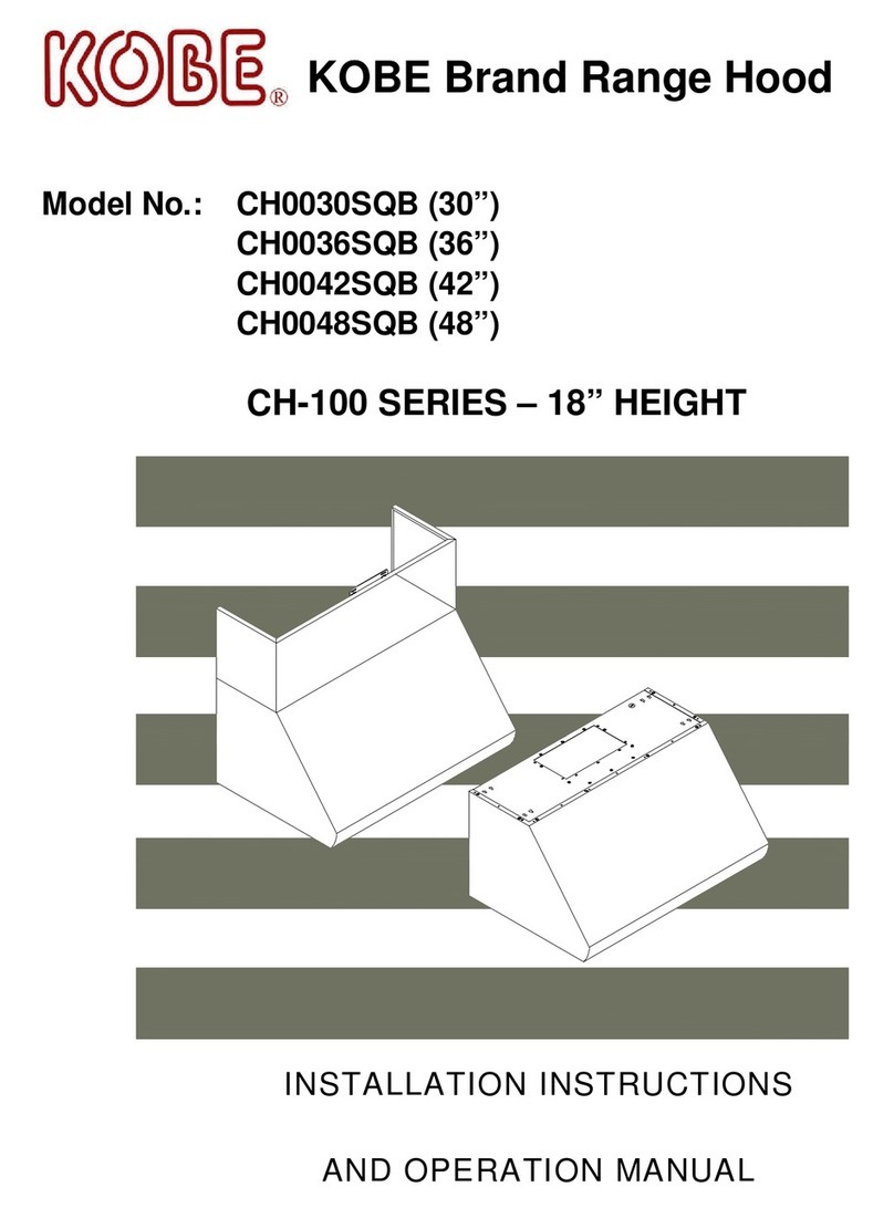 KOBE CH0030SQB (30") User manual
