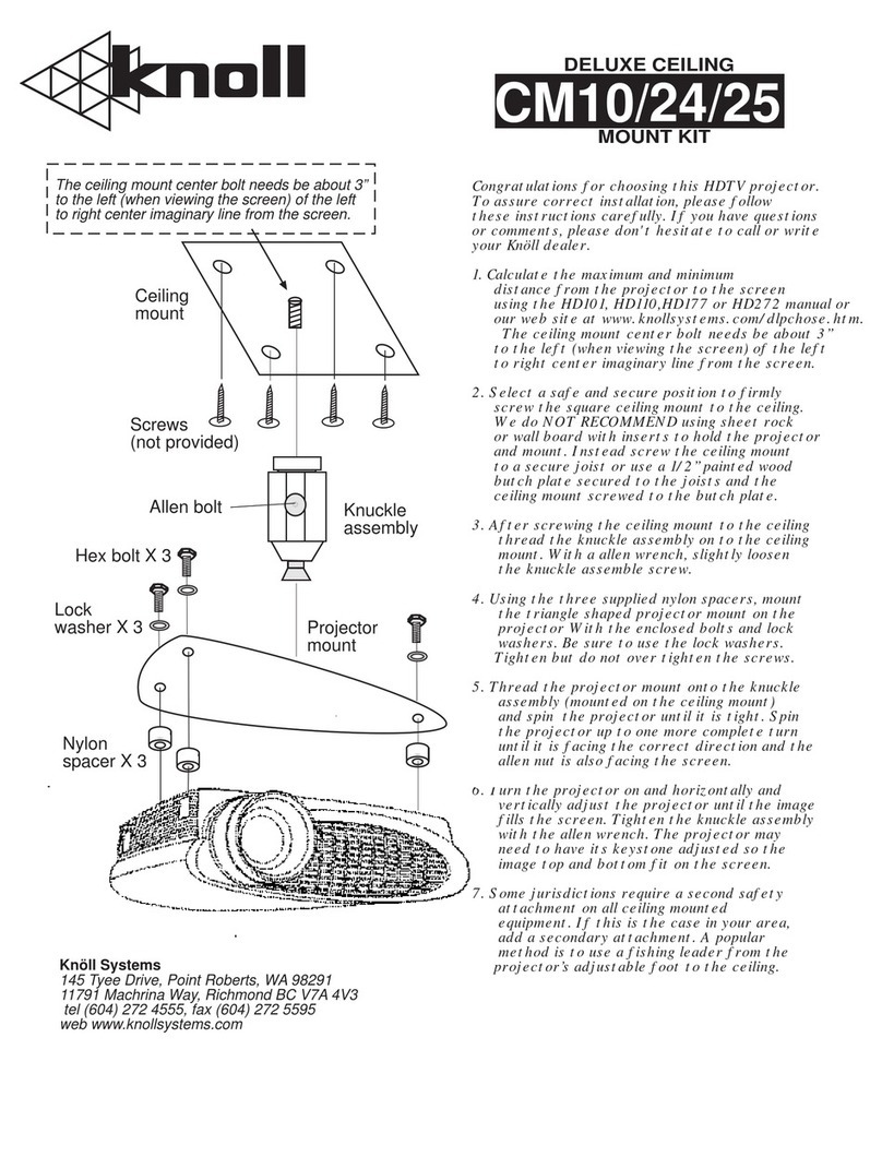 Knoll CM10 installation instructions