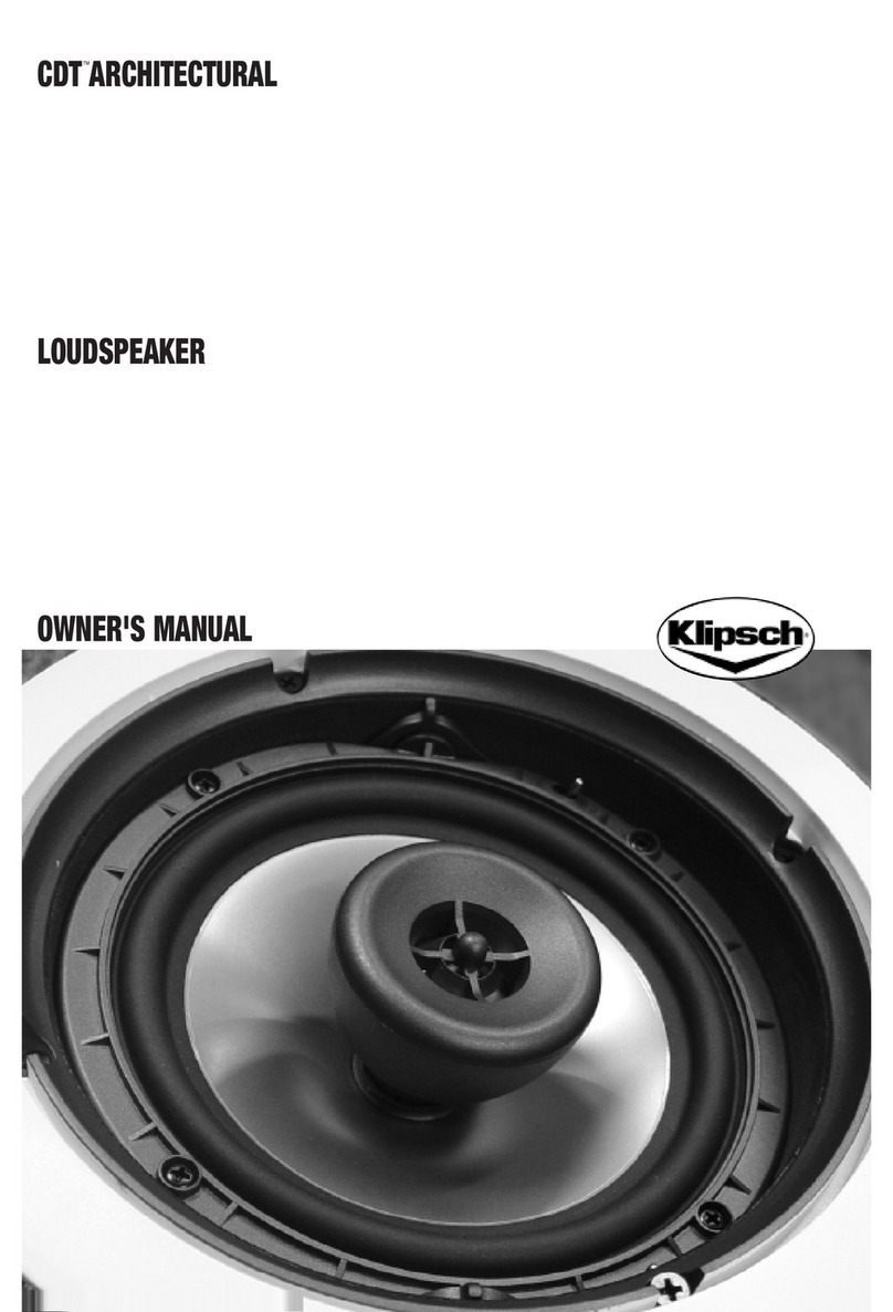Klipsch CDT ARCHITECTURALCDT ARCHITECTURAL User manual