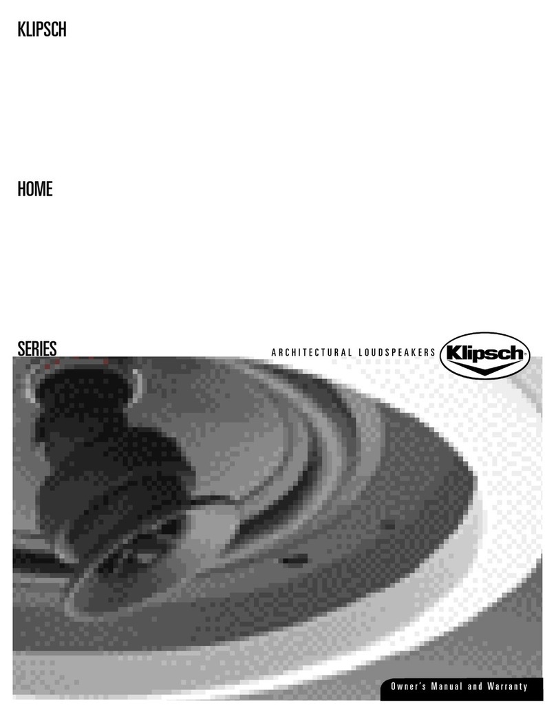Klipsch KHC-6 User manual