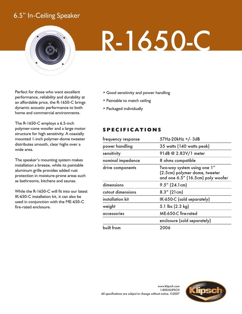 Klipsch R-1650-C User manual