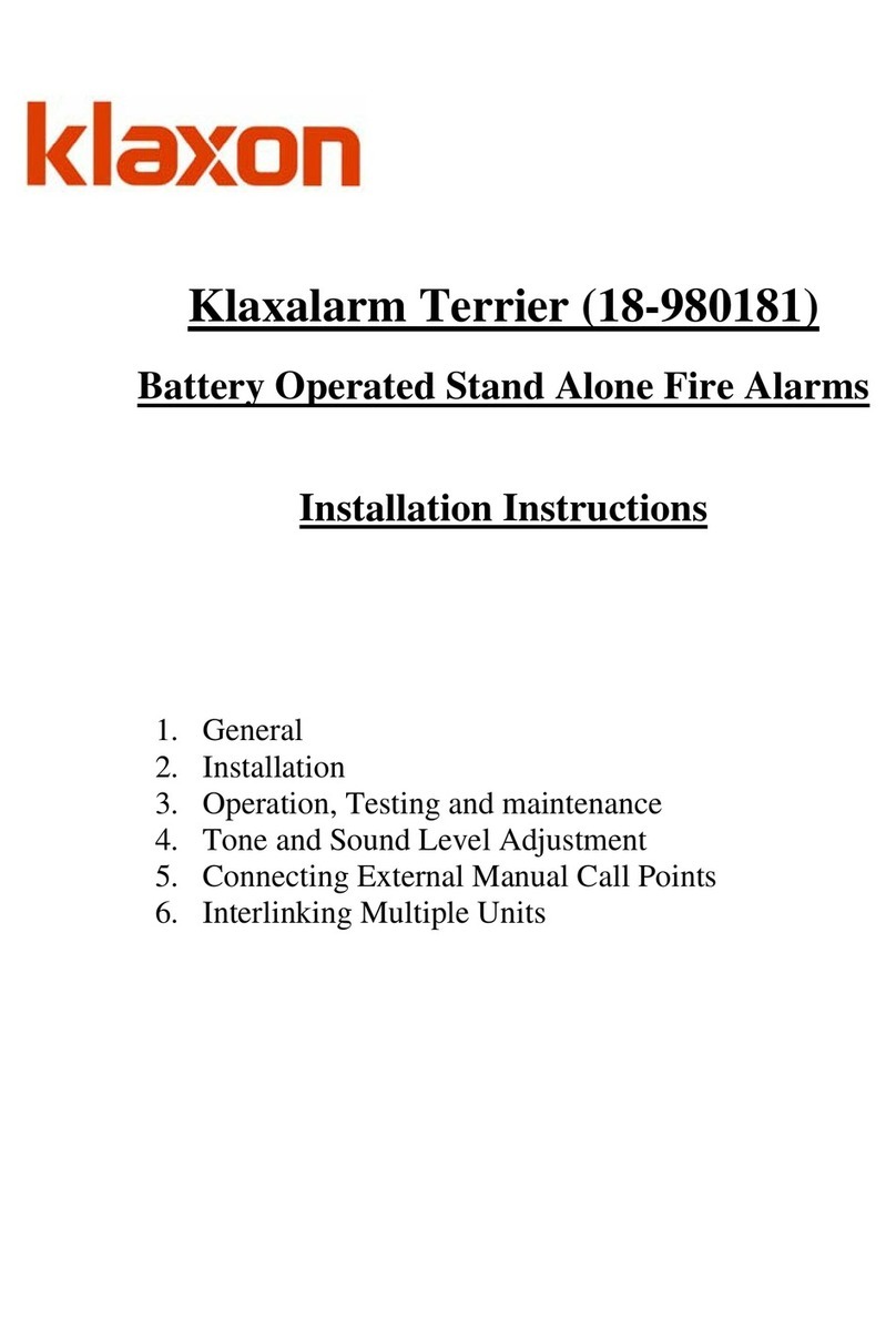 Klaxon Klaxalarm Terrier 18-980181 installation instructions Klaxon Klaxalarm Terrier 18-980181 installation instructions