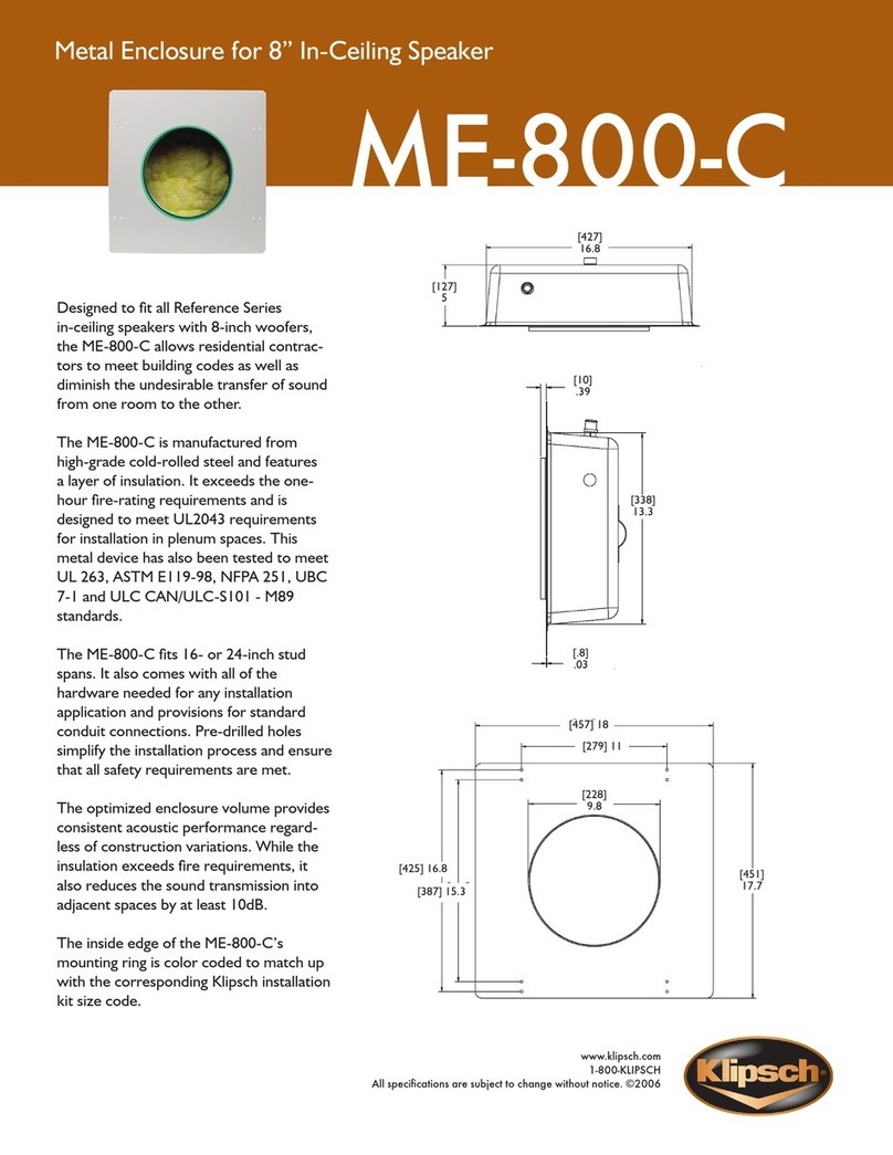 Klipsch ME-800-C User manual