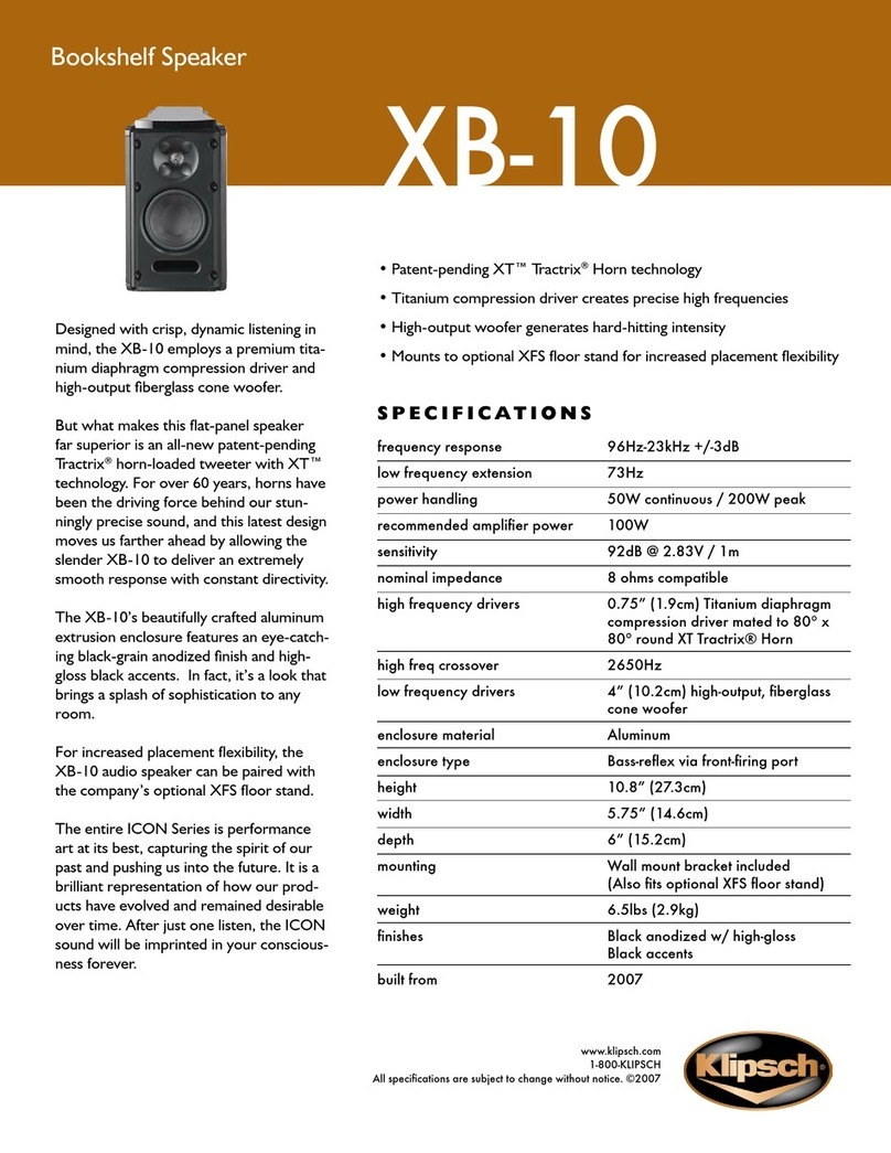 Klipsch Icon XB-10 User manual