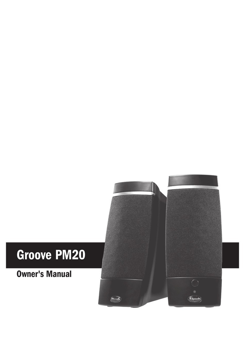 Klipsch Groove PM20 owner's manual