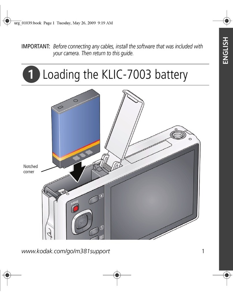 Kodak KLIC-7003 User manual Kodak KLIC-7003 User manual