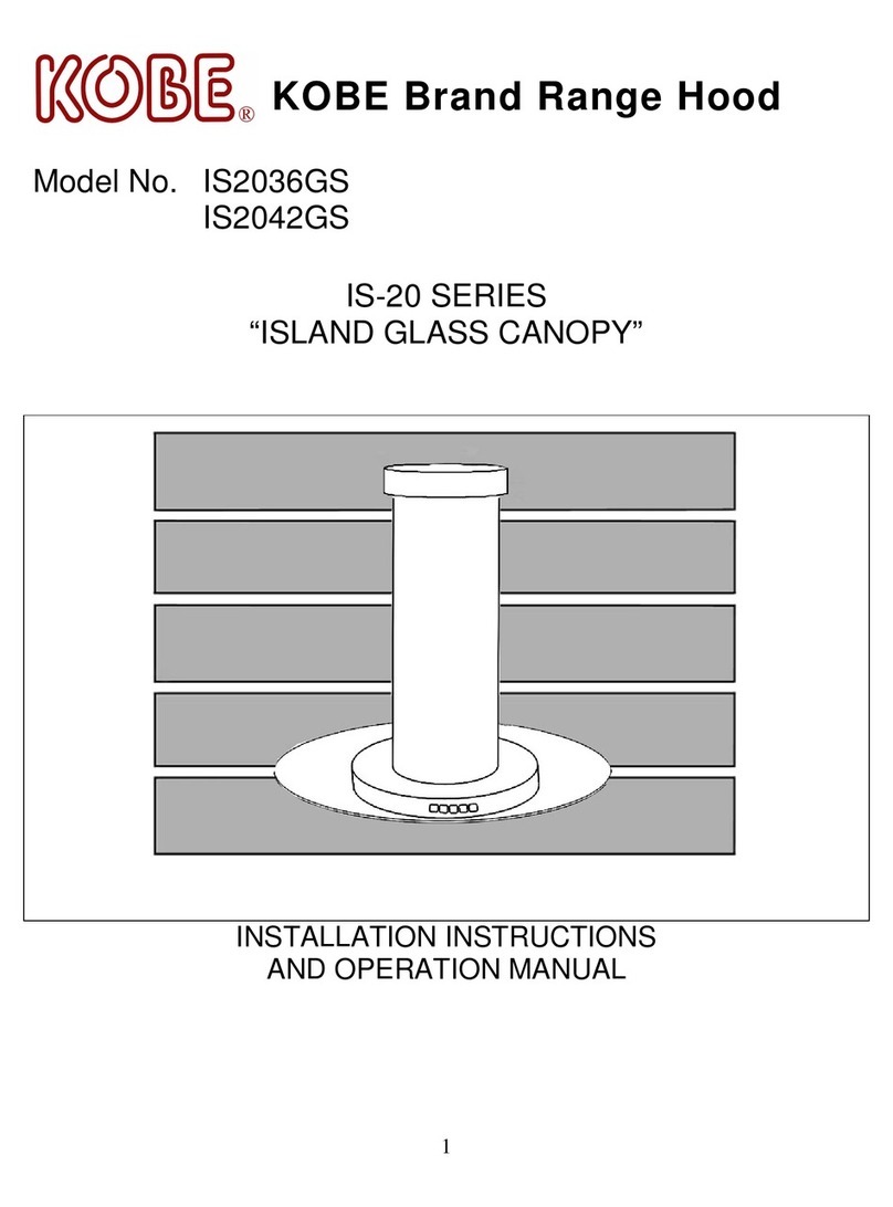 KOBE IS2036GS Installation instructions and operation manual