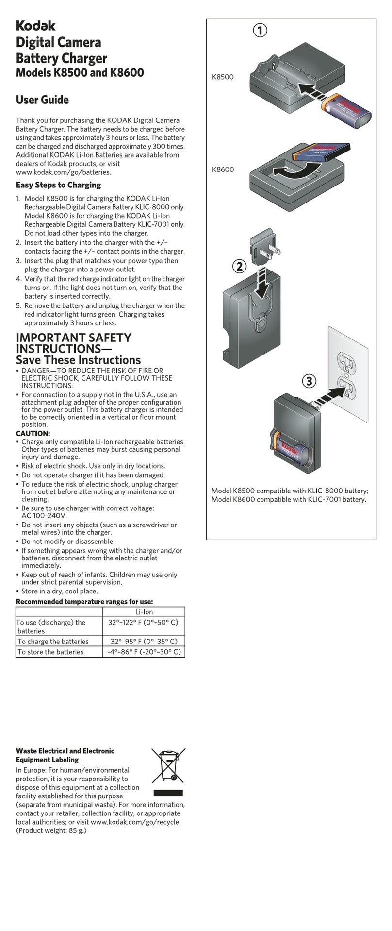 Kodak K8500 User manual