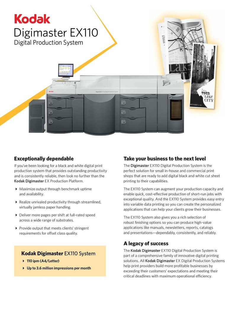 Kodak Digimaster  EX110 Specification sheet