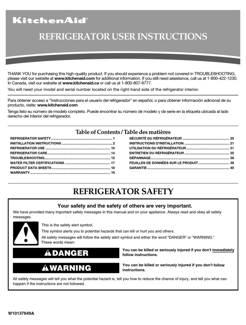 KitchenAid W10137649AS User manual