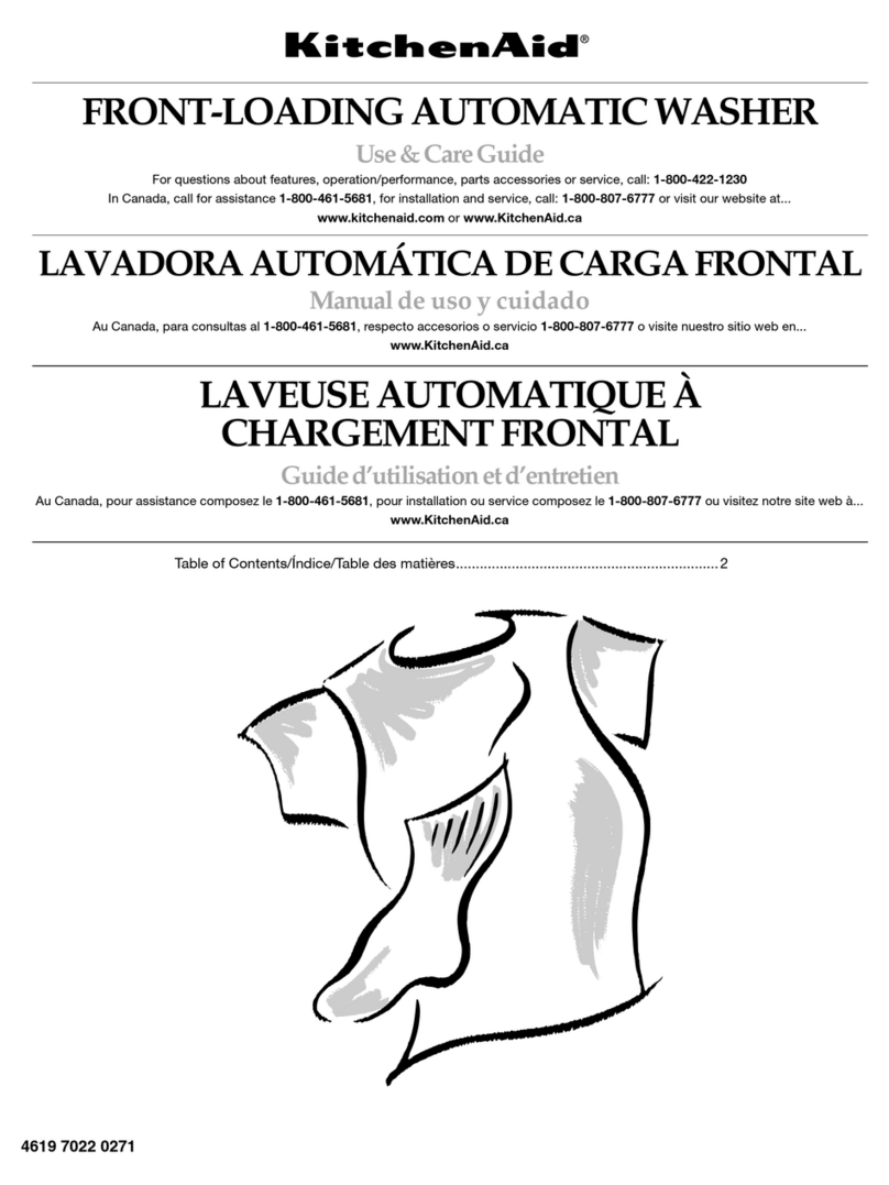 KitchenAid FRONT-LOADING AUTOMATIC WASHER User manual KitchenAid FRONT-LOADING AUTOMATIC WASHER User manual