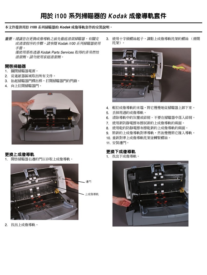 Kodak i100 Series User manual Kodak i100 Series User manual